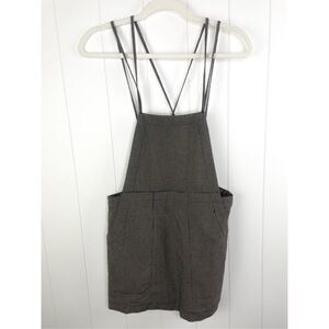Willow Jane Dark Academia Vintage Plaid Overall Strappy Skirt S